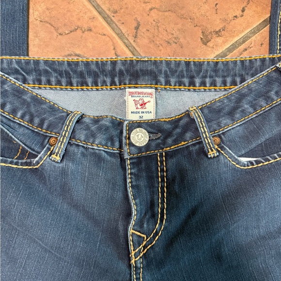 True Religion Women's Dark Blue Straight Leg Jeans - Picture 3 of 4